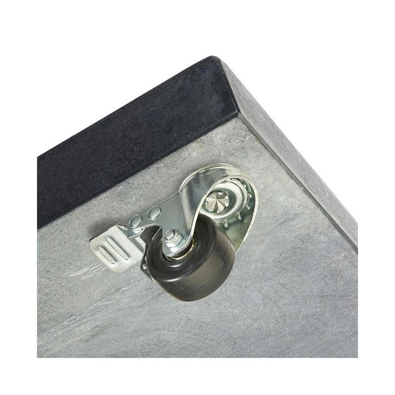 MODENA - Pied de parasol en granit 90 kg gris anthracite