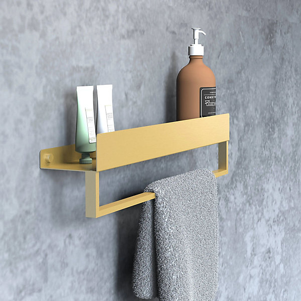 ETAGÈRE DE SALLE DE BAIN REA SF01-600-BG BRUSH GOLD