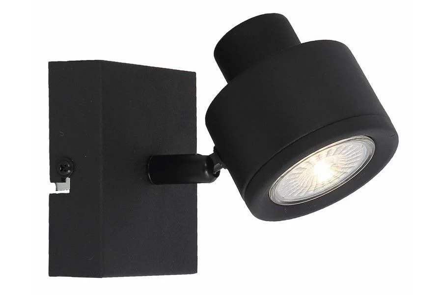 Kinkiet czarny Emerson 1xGU10x50W wym:13x9x9cm IP20 Reality