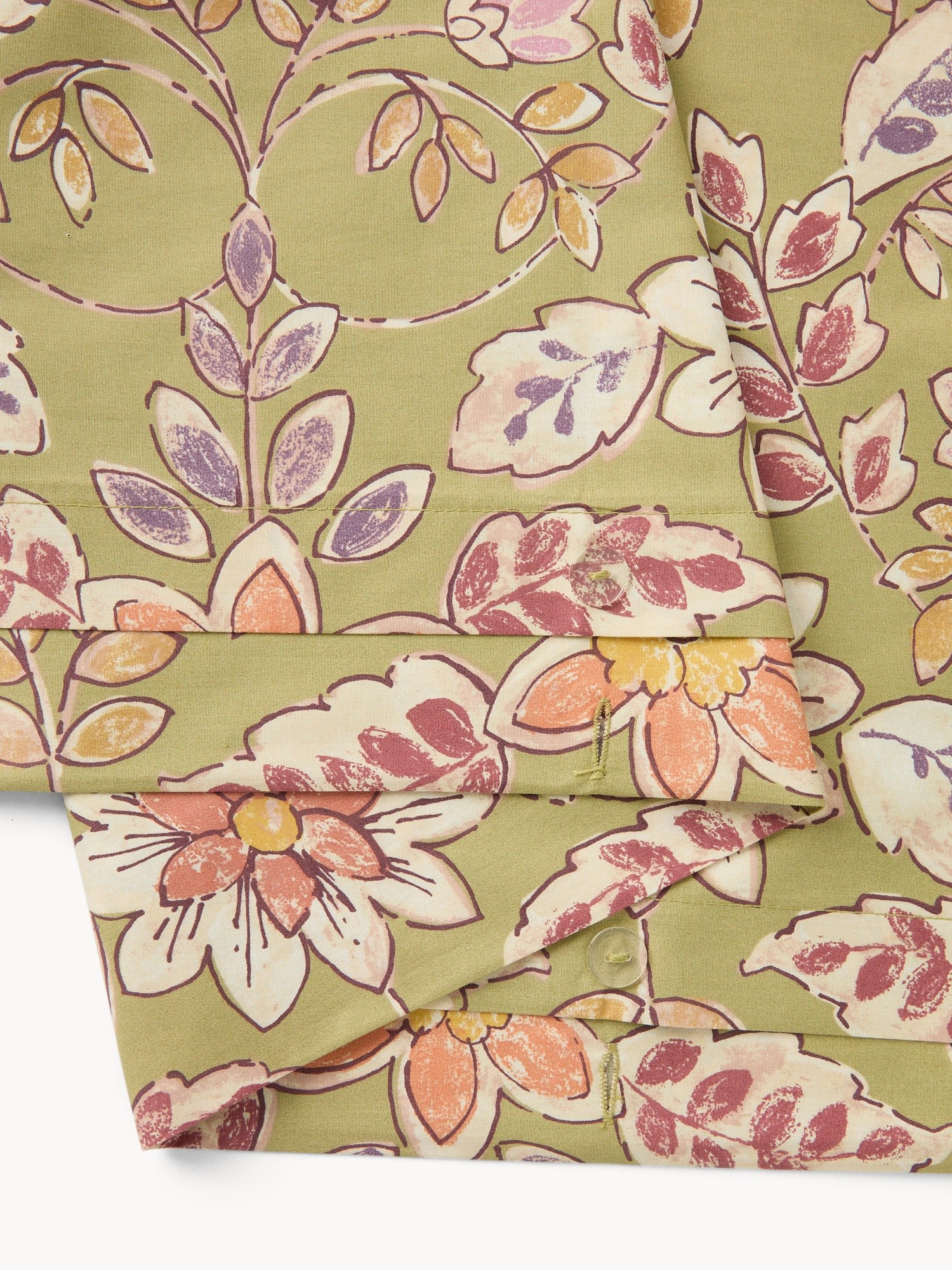 Parure copripiumino in cotone percalle fantasia floreale - Prezzo di lancio