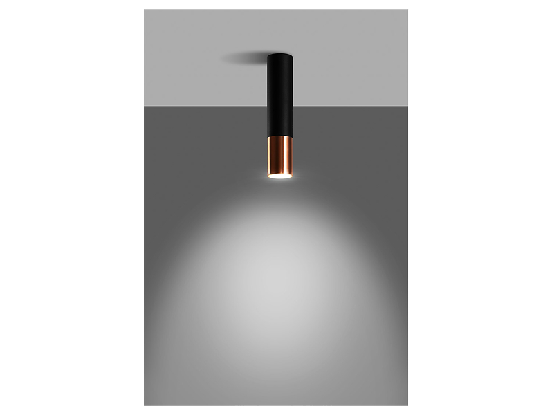 Lampa sufitowa Loopez stalowa czarna