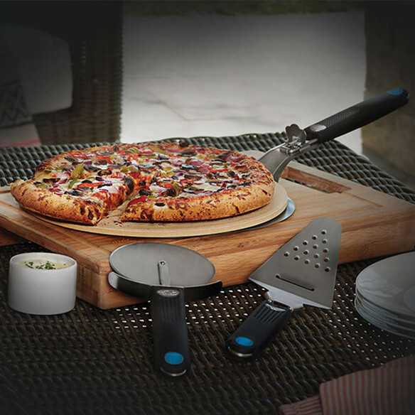 Kit 4 ustensiles cuisson de pizza en inox - Napoléon