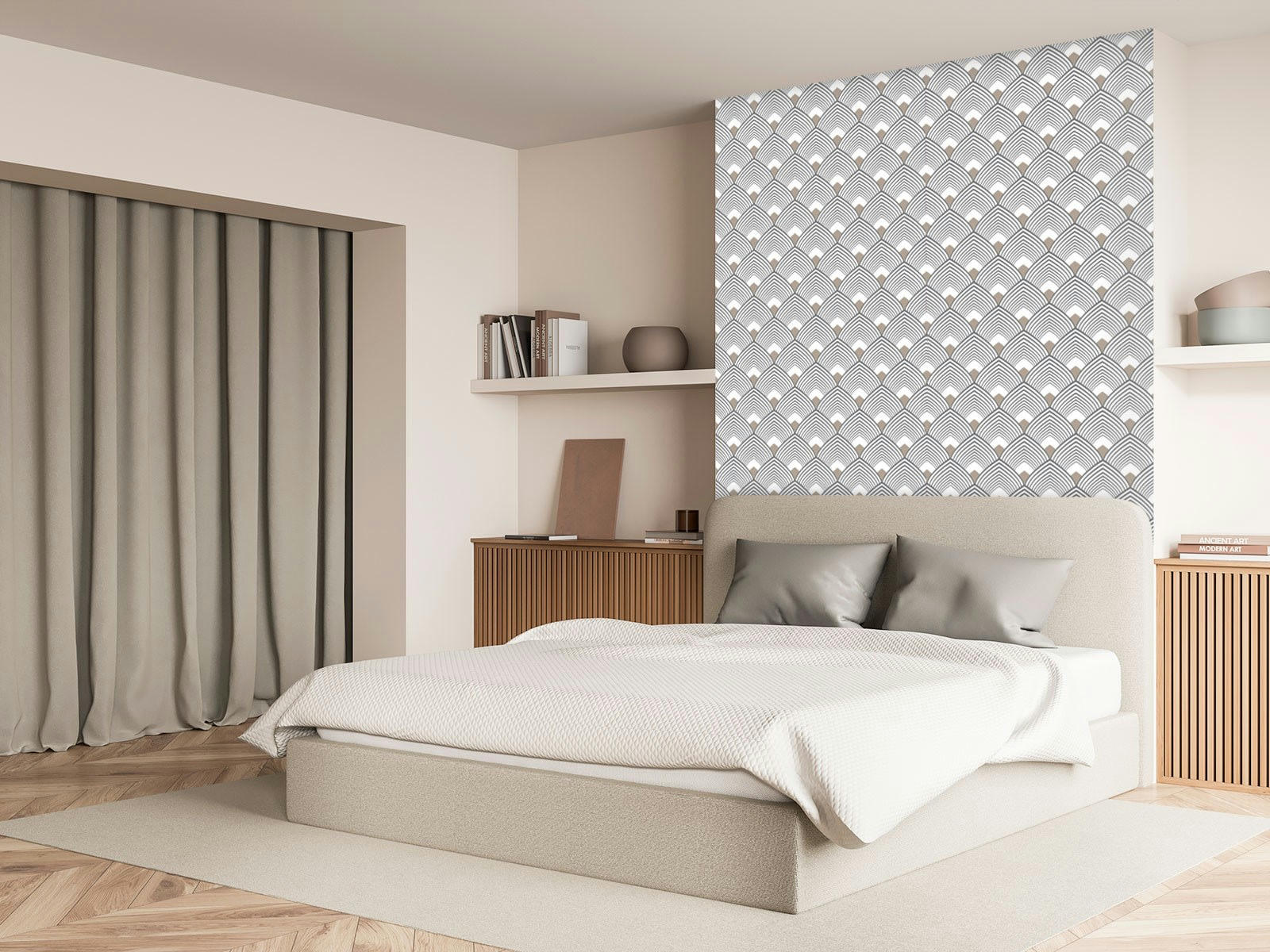 - Papier peint adhésif majestic beige 80cmx2m50