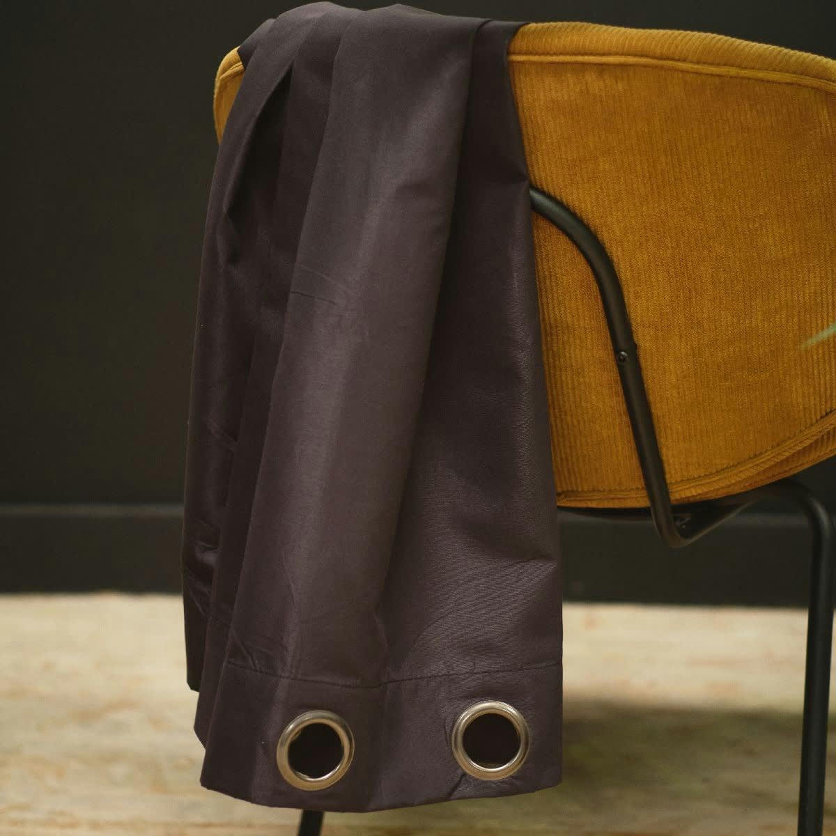 - Rideau ultra occultant en Polyester Gris 140x240 cm