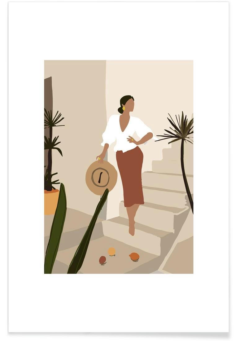 POSE - Affiche blanc ivoire & gris