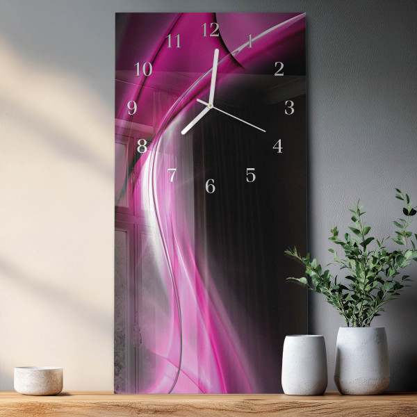Zegar na ścianę 30x60 Abstrakcyjne Linie nowoczesny na ścianę