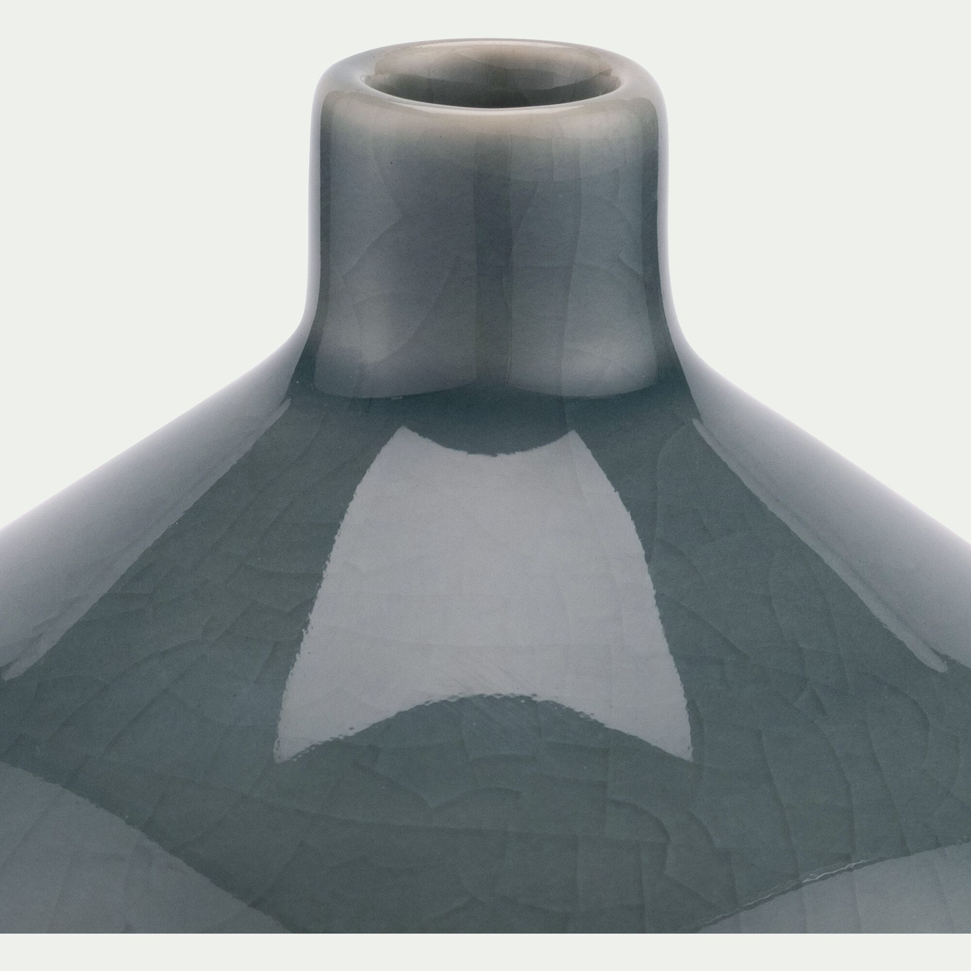 ROVIGO - Vase boule en grès 11cm - bleu
