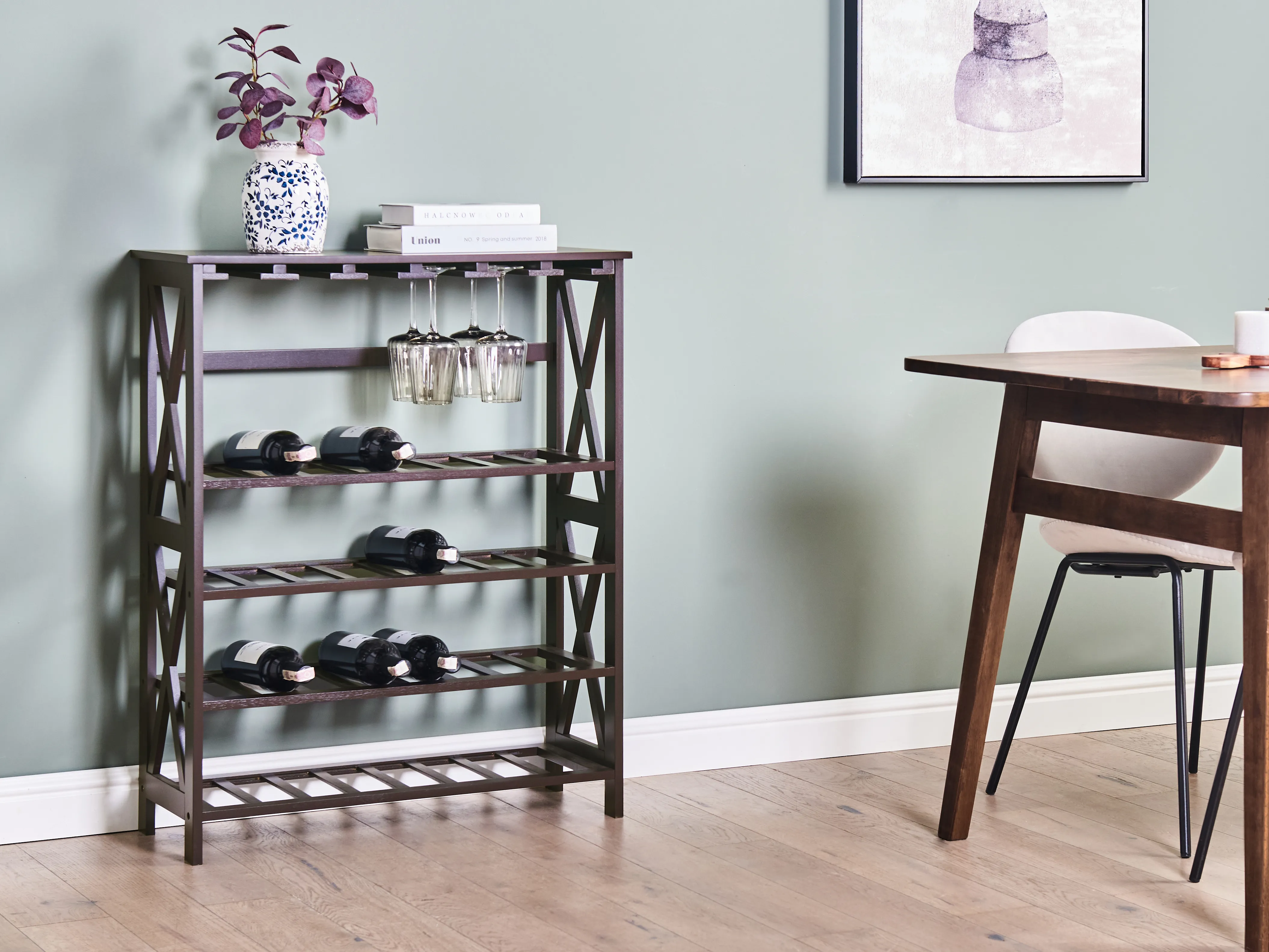 Wine Rack ROTHESAY Dark Brown