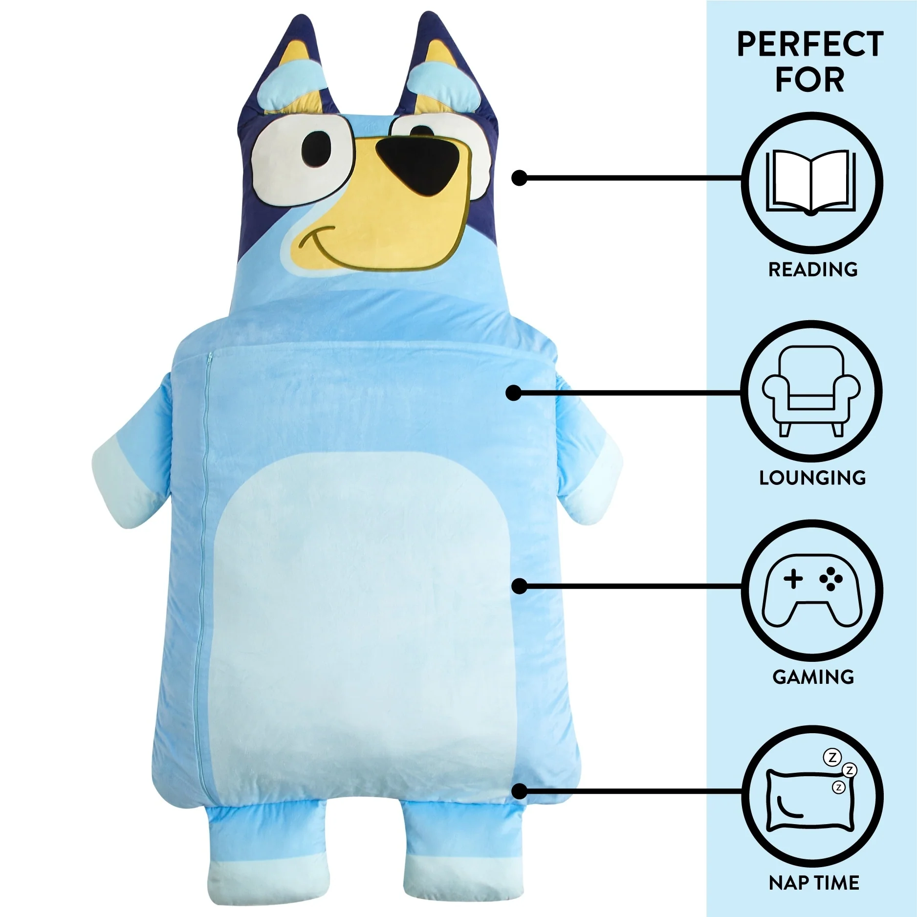 Bluey Oversized Oversized Floor Lounger for Kids,Nap/Play Mat