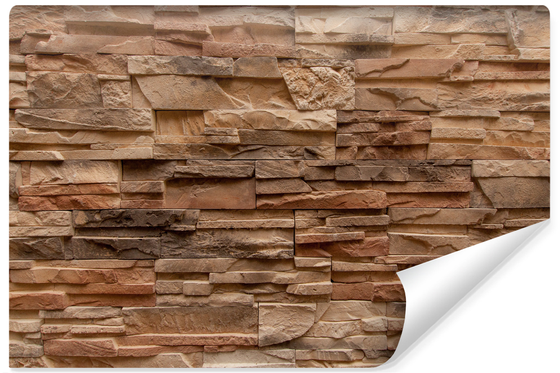 Fototapeta Do Salonu Brązowy Kamień Łupek 3D 90x60cm