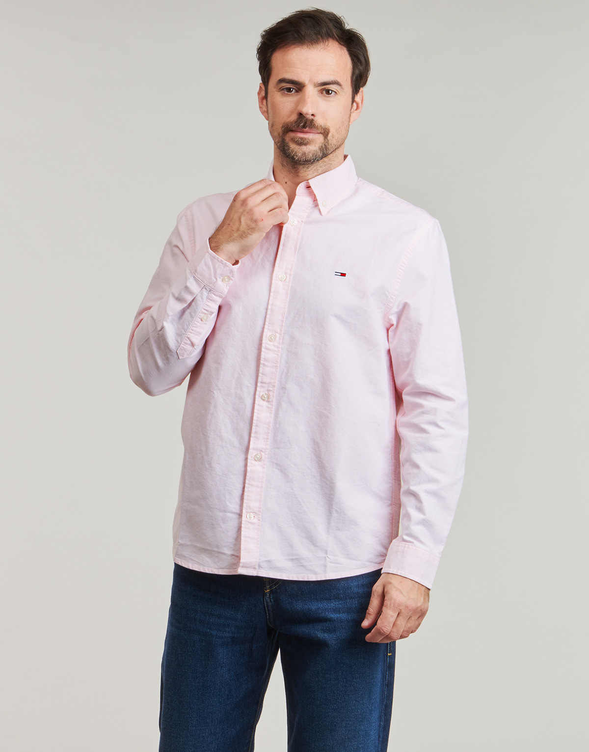 Tommy Jeans - TJM REG OXFORD SHIRT EXT - Pink