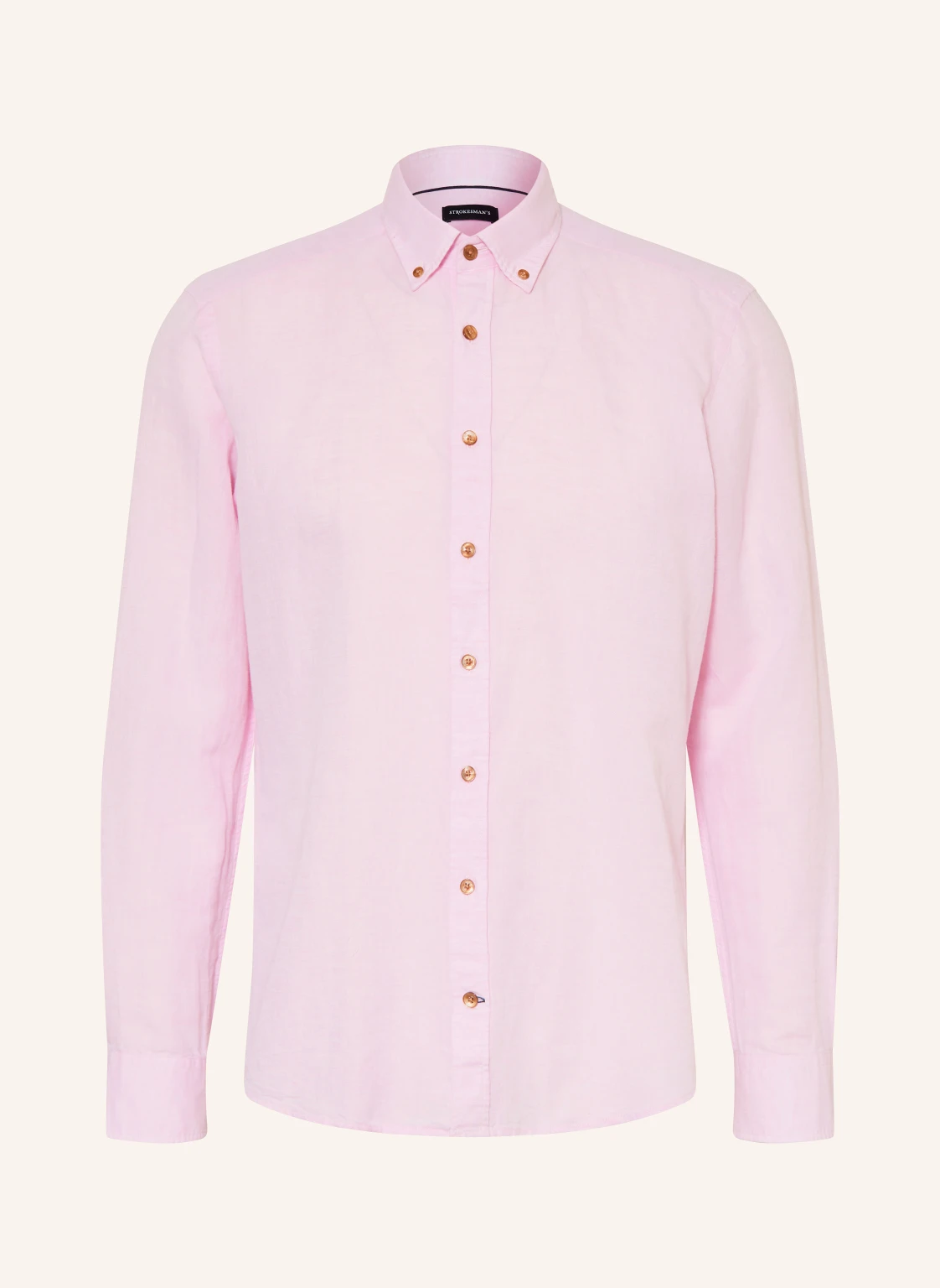 STROKESMAN'S Hemd Regular Fit mit Leinen
