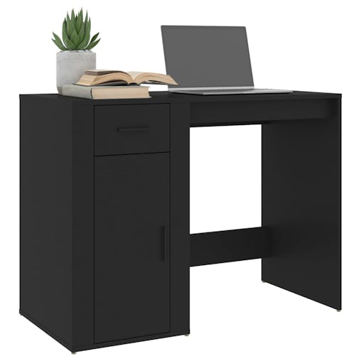 NNEVL Desk Black 100x49x75 cm Engineered Wood