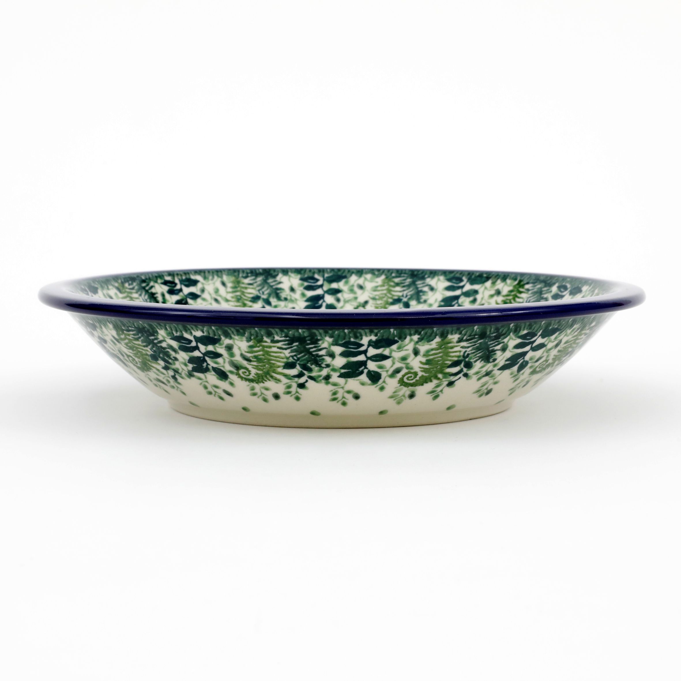 Talerz ceramiczny, głęboki 026 21,5 cm2206X Zielone paprocie
