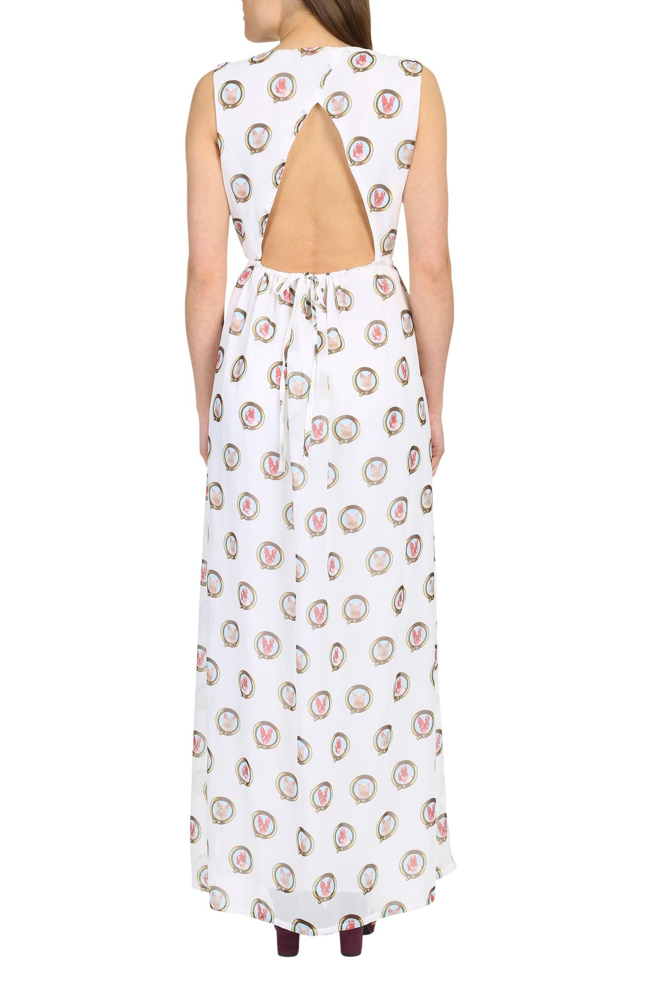 Cutie London Open Back Print Maxi