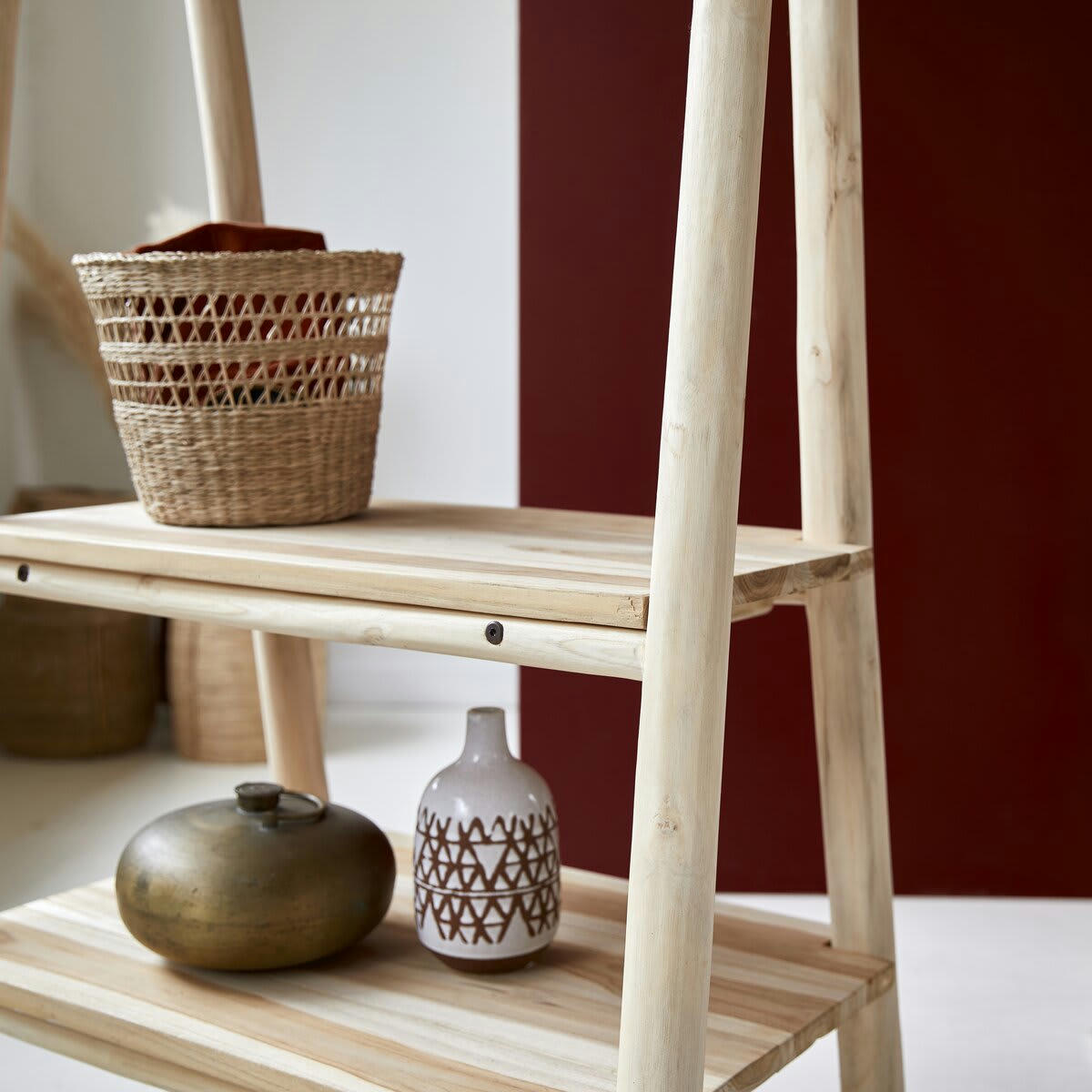 KILIM - Porte serviette en teck massif