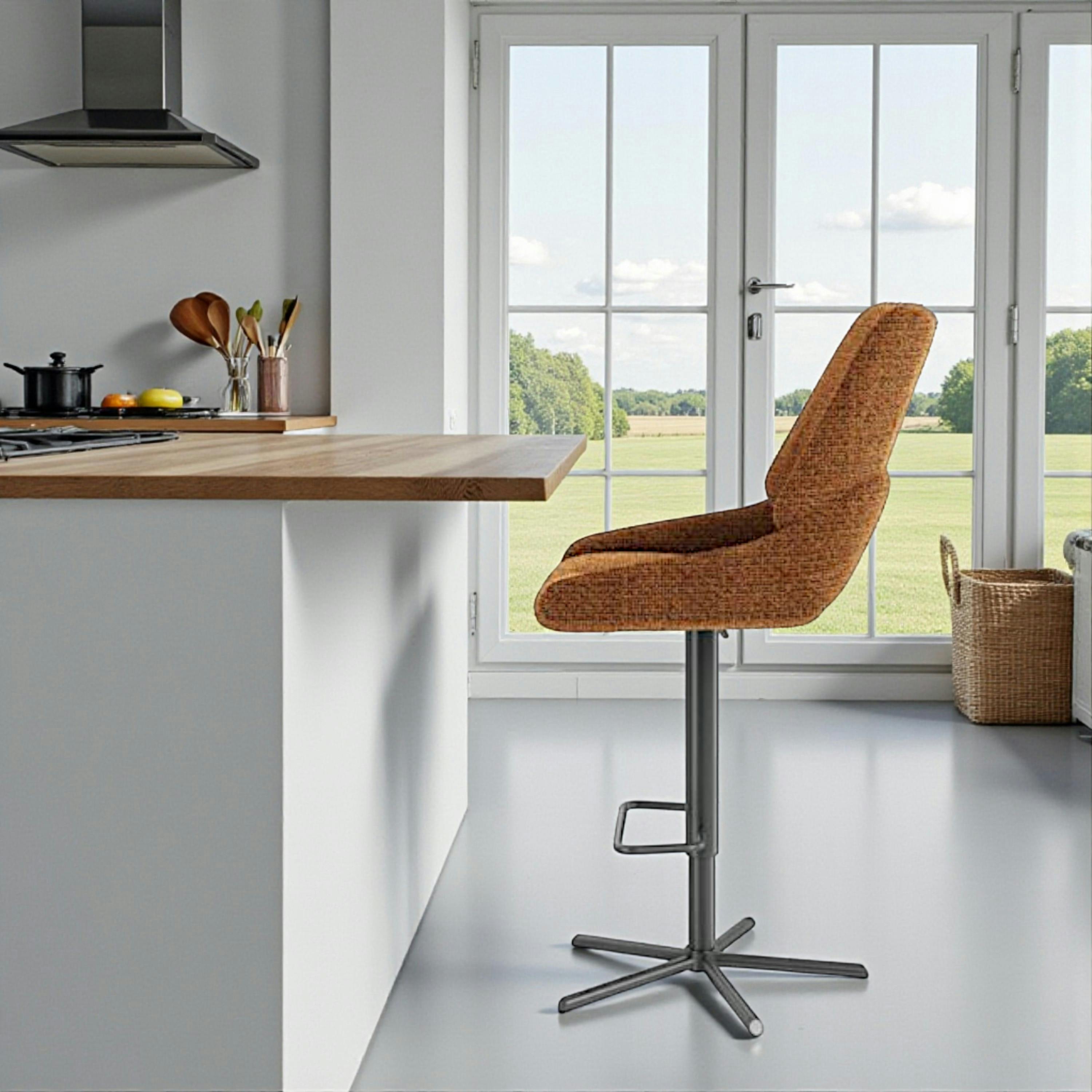 Chaise de bar réglable rouille assise baquet (lot de 2) LIGURIE