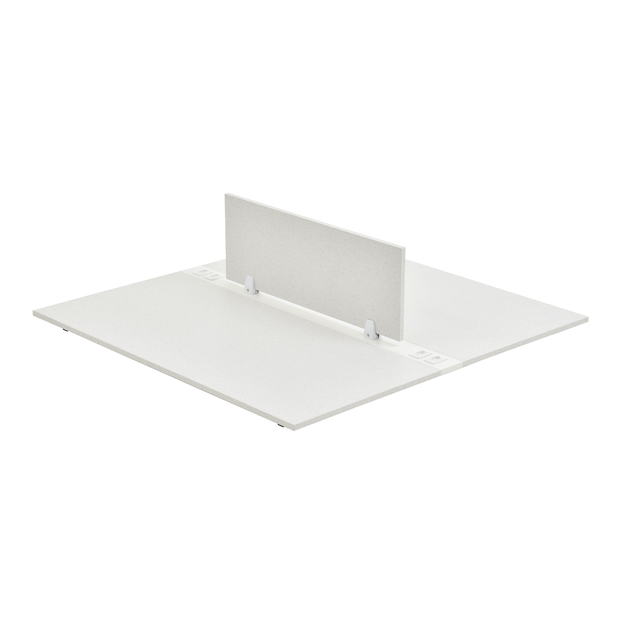 CONJUNTO COM 2 TAMPOS E 1 DIVISÓRIA DE MADEIRA PARA ESTAÇÃO DE TRABALHO DUPLA 1,20 M X 1,30 M METRIC