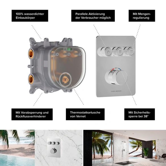 Unterputz Duschthermostat „Aquatronic