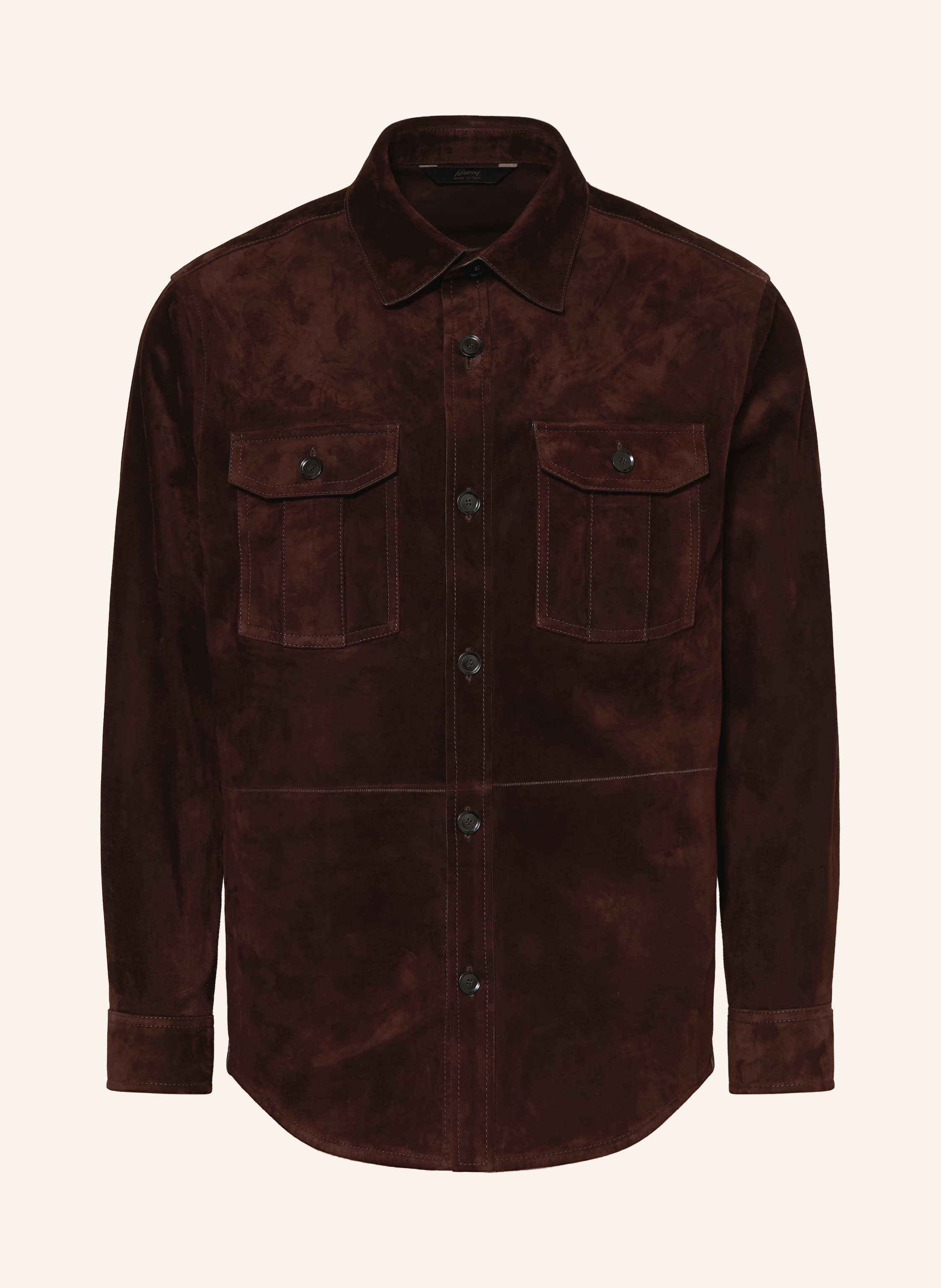 Brioni Leder-Overjacket VAGABOND