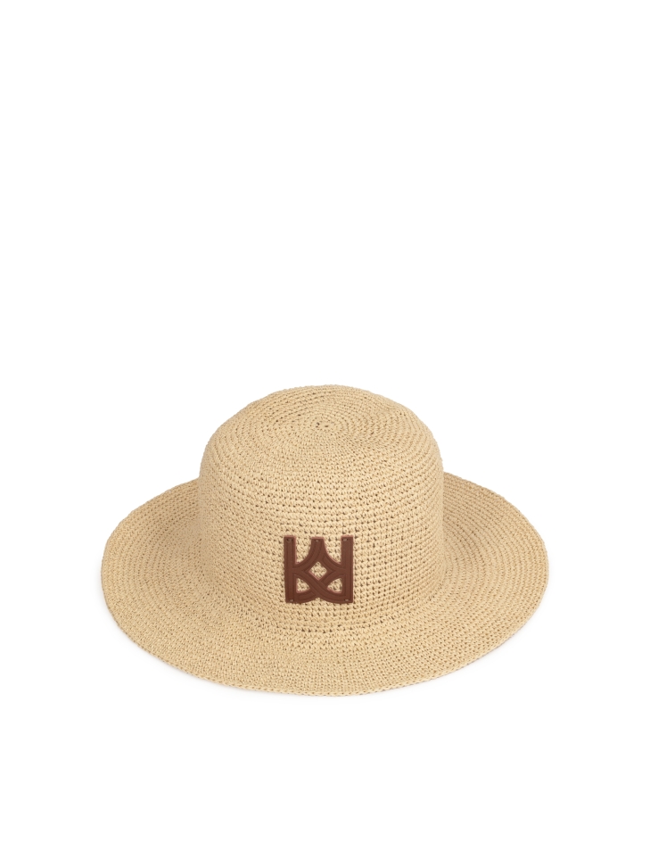 Beige straw hat