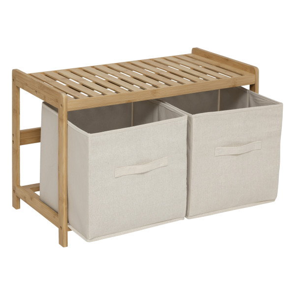 ŁAWKA DO PRZECHOWYWANIA Tidy Box 2-KOMOROWA bambusowa beżowa