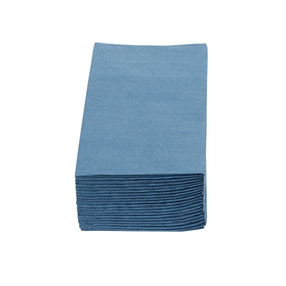 Serviette range couverts 40cm bleu canard x20