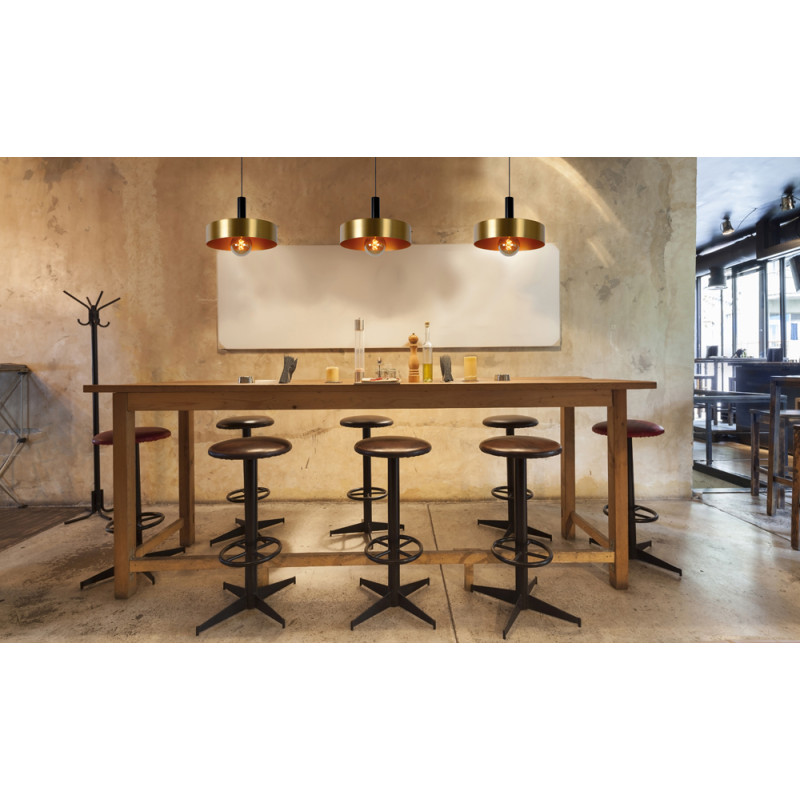 Suspension Giada or mat/laiton Ø 40 cm E27 60 W LUCIDE