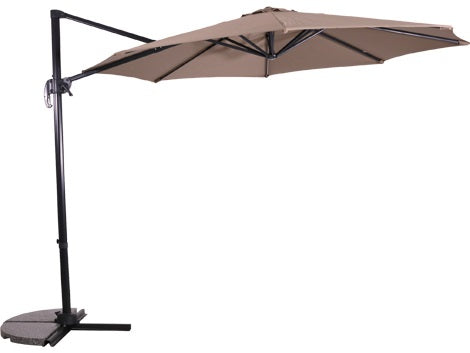 Lesli Living push-up parasol Libra - taupe - Ø300cm