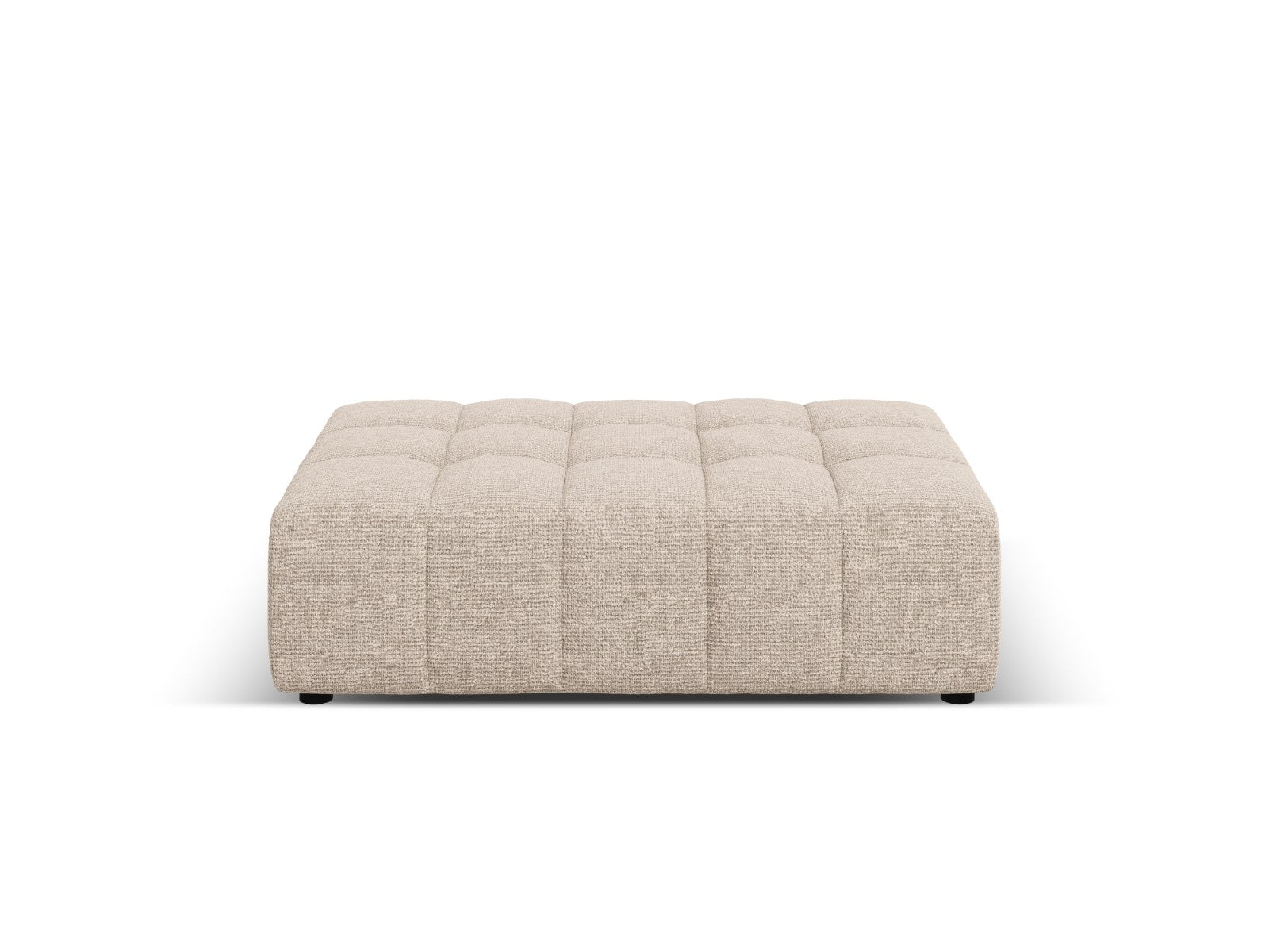 Cosmopolitan Design Poef Chicago chenille beige - 84x102x42cm