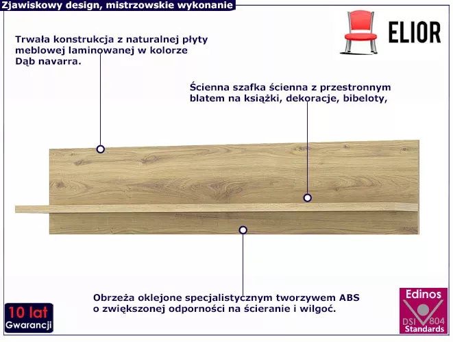 Półka ścienna na dekoracje - Naska