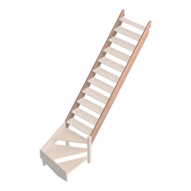 Limons pour escalier Savoie 1/4 tournant bas 2 pièces SOGEM