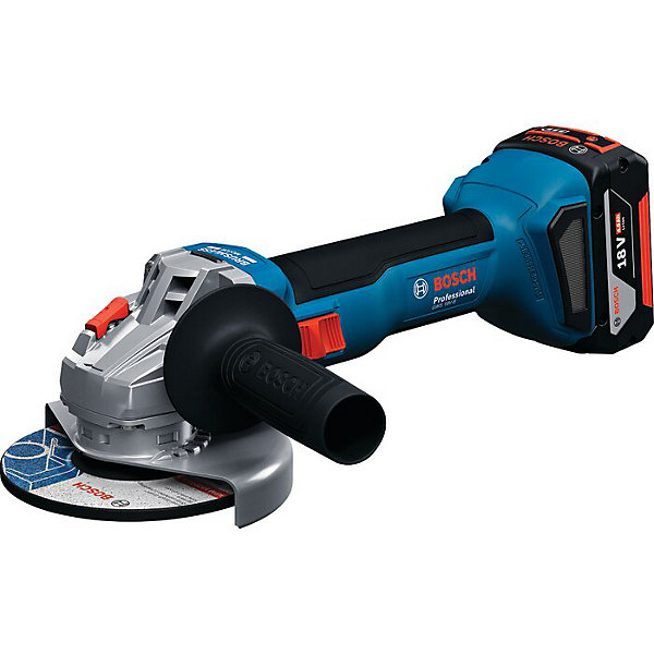 Meuleuse d'angle sans fil 18V - Disque Diamètre 125 mm - 2 Batteries 4 Ah   chargeur et coffret L-BOXX - GWS 18V-8 - BOSCH