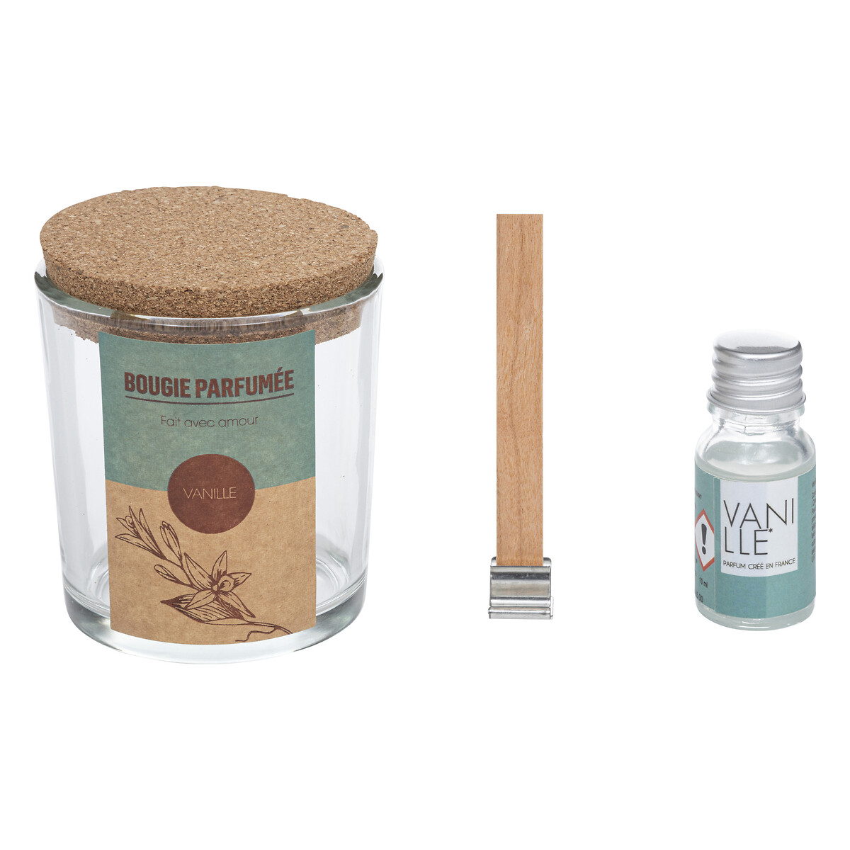 DIY candle making kit Vanilla and jasmine, 18x23 cm