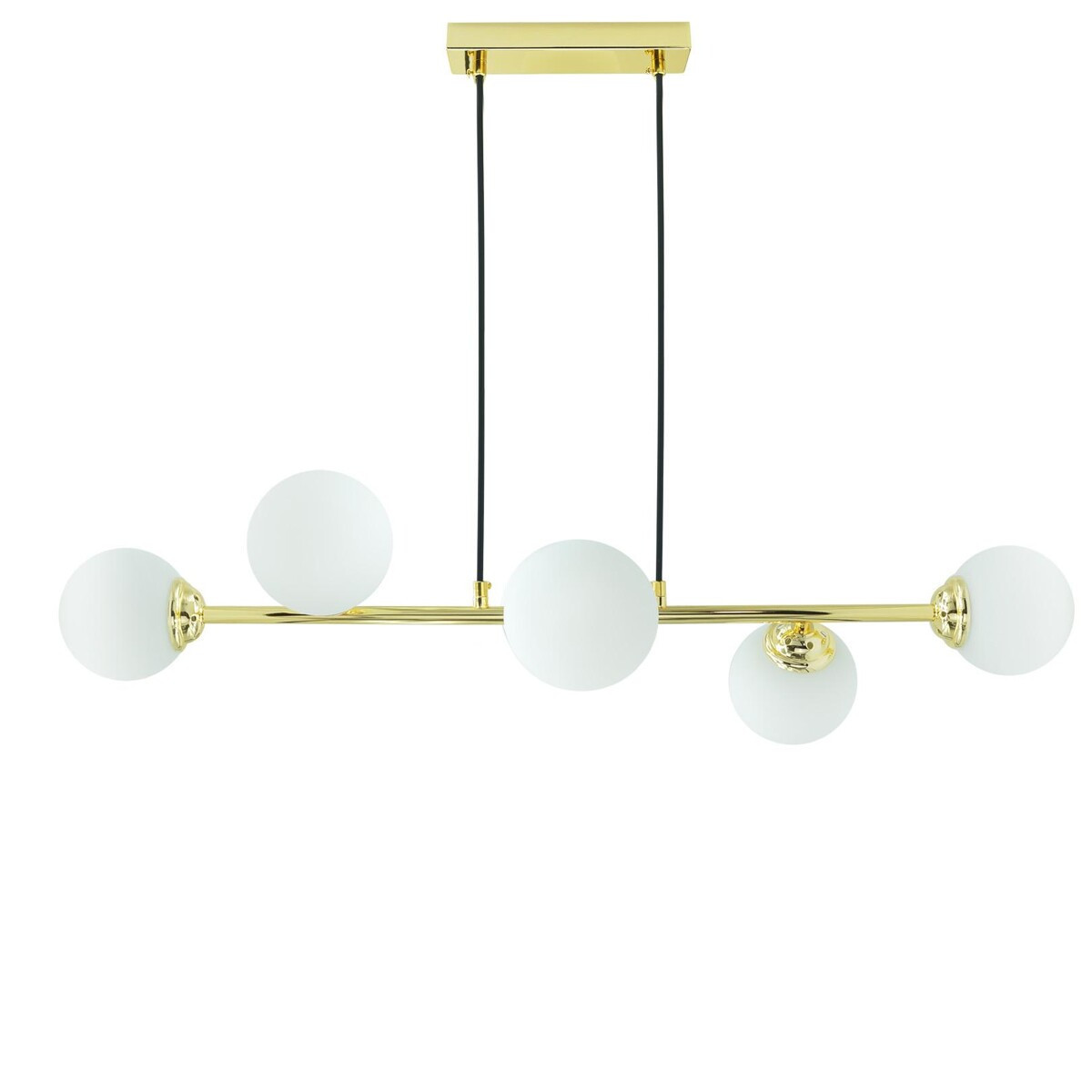 Lampa wisząca złoto-biała PALLE 6xE27x10W wym: 95x90x30 cm IdeaLED
