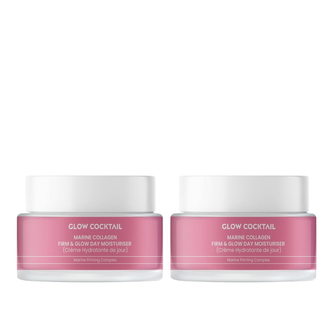 GlowCocktail London 2 x Marine Collagen Firm & Glow Day Moisturiser 50ml