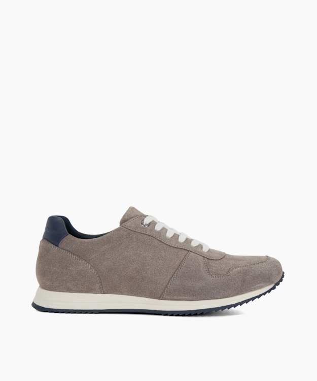 Toulous Grey - Suede Lace Up Trainers