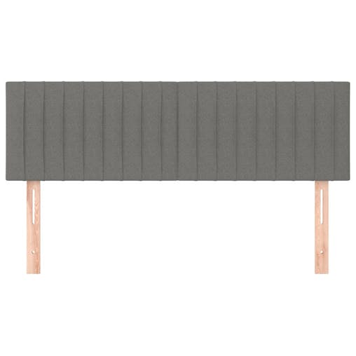 NNEVL Headboards 2 pcs Dark Grey 72x5x78/88 cm Fabric