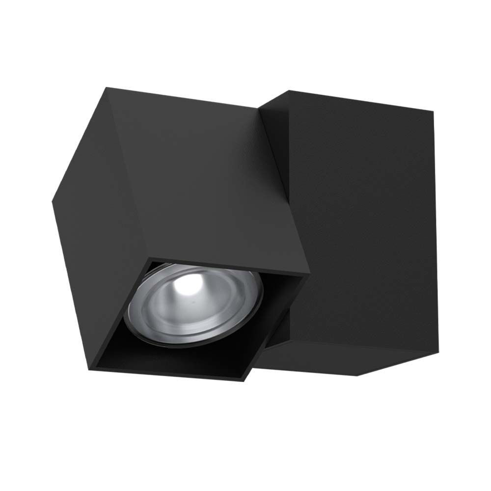Spot kwadratowy czarny CUBE 1xGU10x10W wym:9,5x12,2x6cm IP20 Brosline