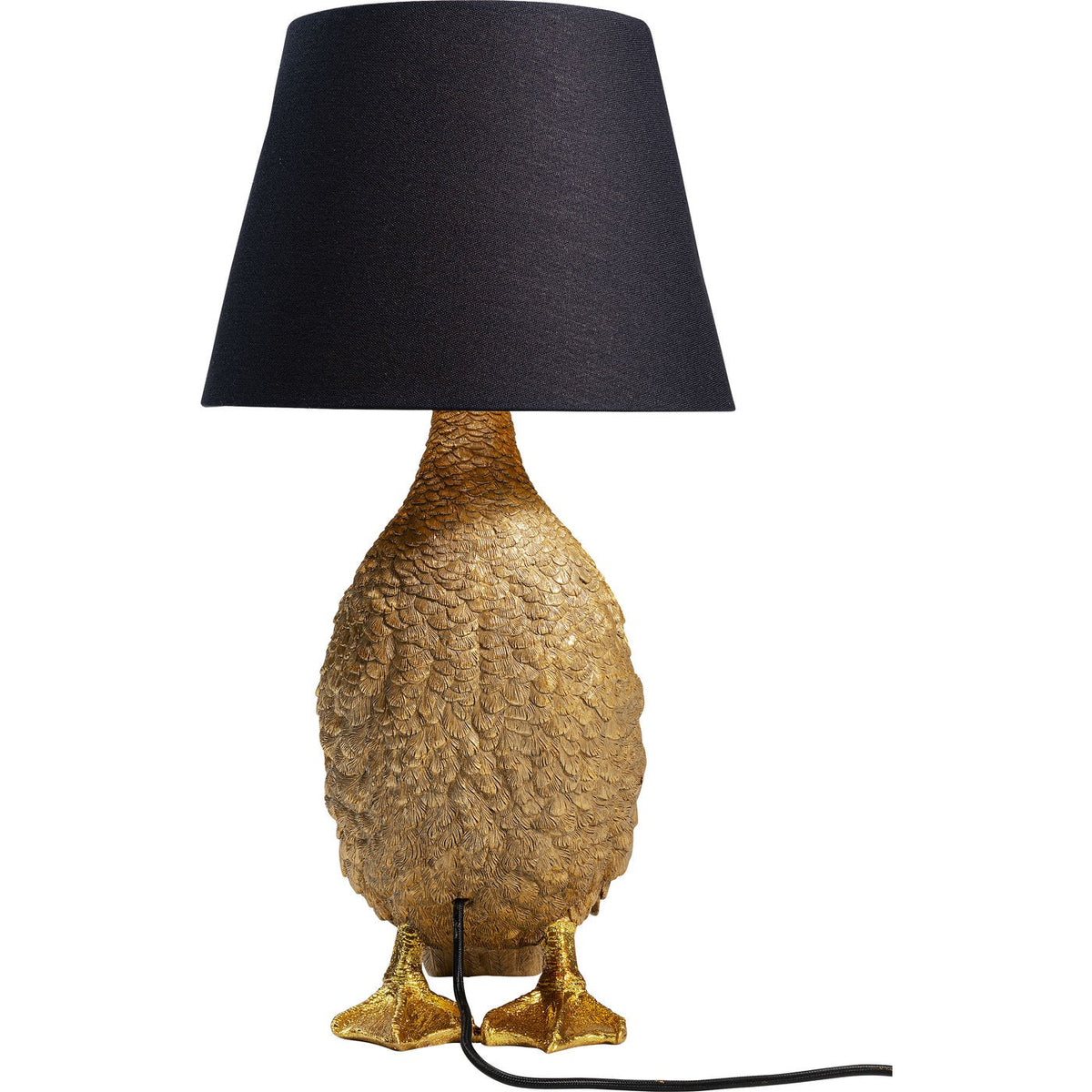 Kare Design tafellamp - eend - goud en zwart