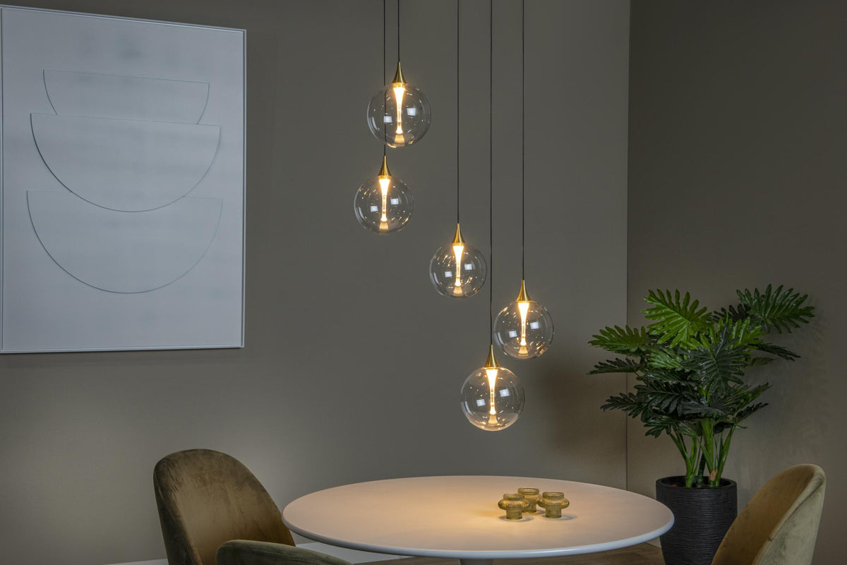 Lucide hanglamp GISELA - Geïntegreerde LED - Transparant