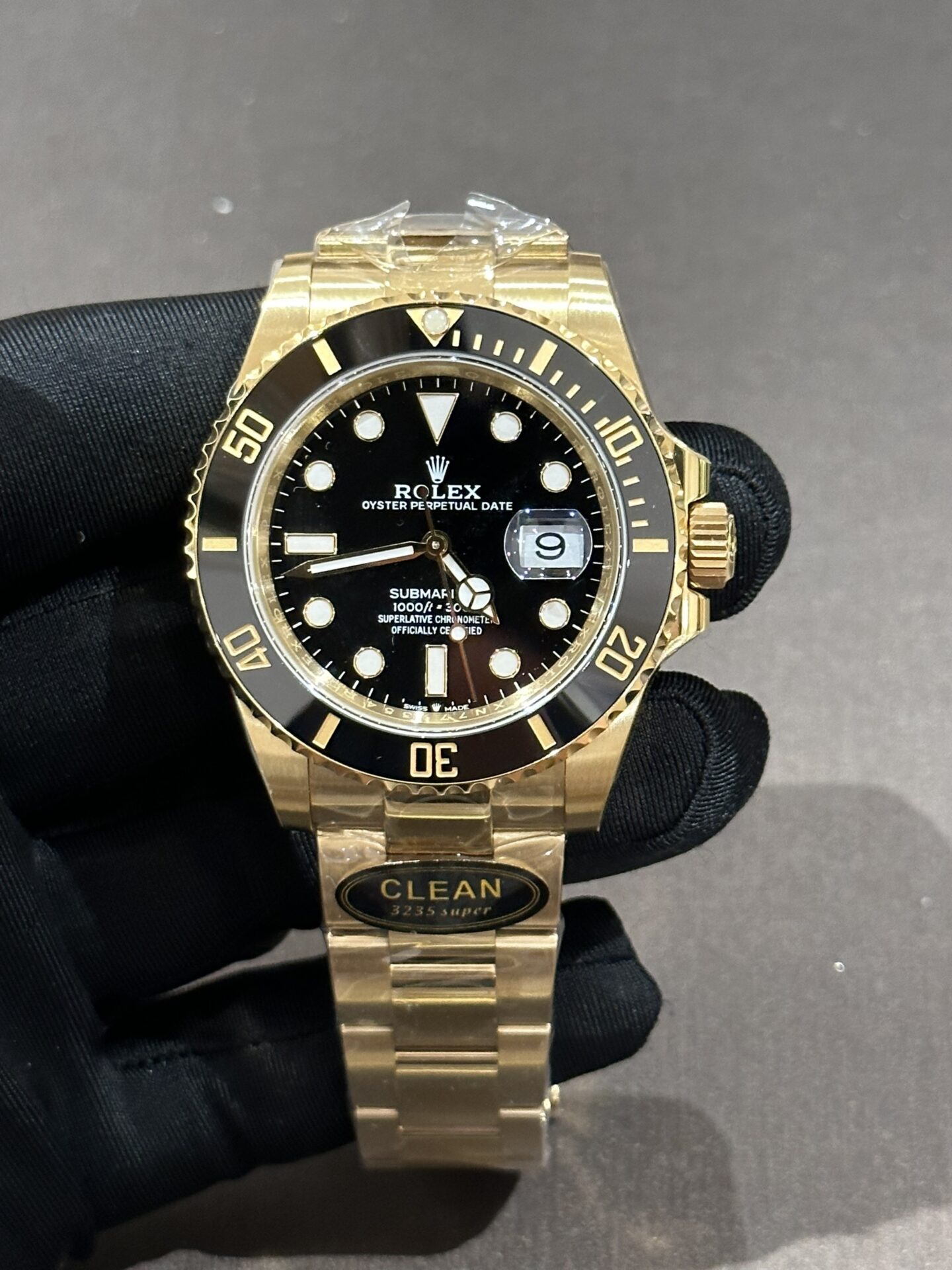 Rolex Submariner 116618LN YG Plated Black Dial 40mm Oyster Super Clone