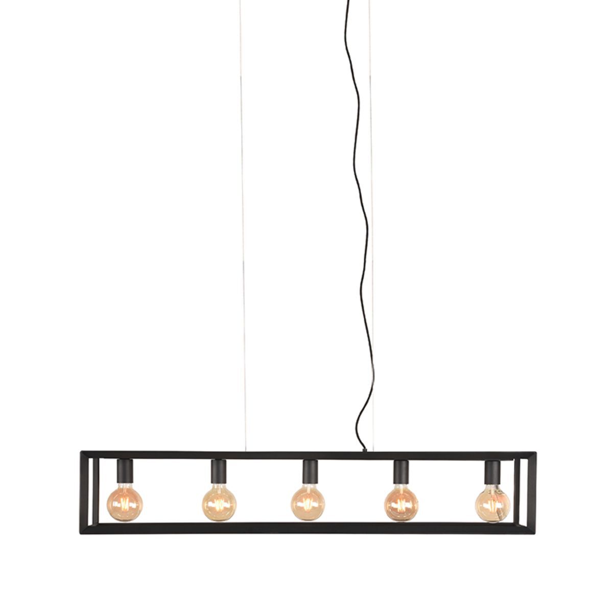 LABEL51 Hanglamp Tetto - Zwart Metaal - 120x20x141cm