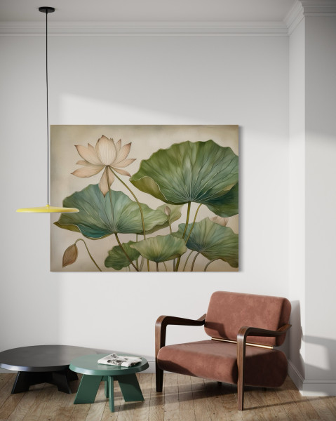 Feeby Obraz na płótnie, Liście Lilie Rośliny 60x40