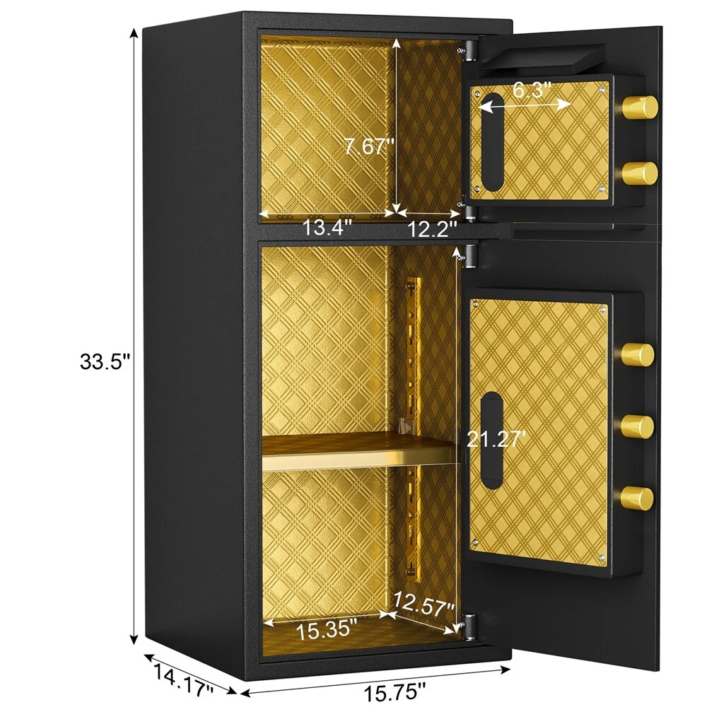 Large Double-door Coin-operated Safe,Digital Security Safe w/Fireproof