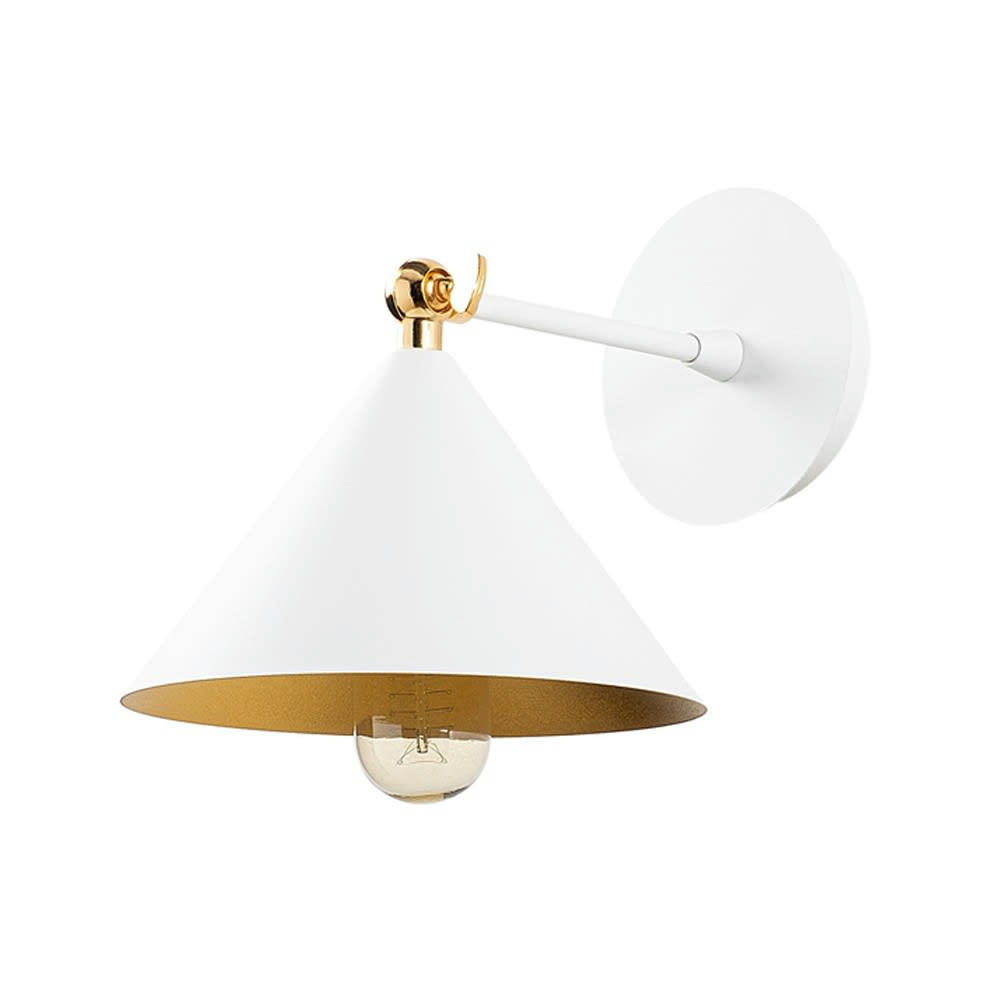HARVEY - Applique murale conique blanche avec abat-jour orientable