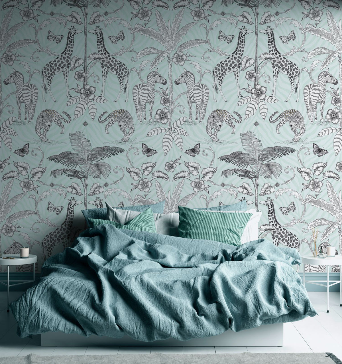Livingwalls fotobehang dieren zwart, wit en grijs - 159 x 280 cm - AS-392051