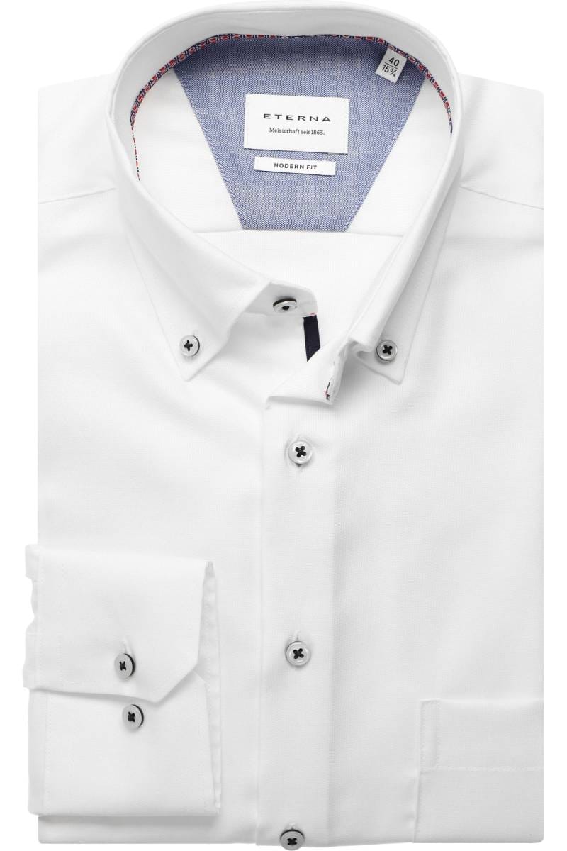 ETERNA Modern Fit Hemd weiss, Einfarbig