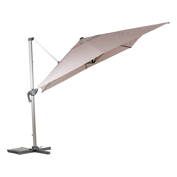 Parasol déporté rectangulaire équador Taupe 4 x 3m en aluminium et polyester - Hespéride