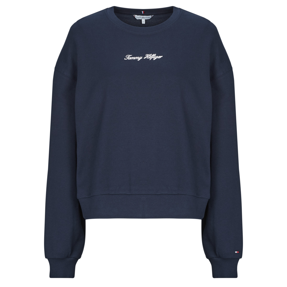 Tommy Hilfiger - CLASSIC SCRIPT TERRY SWEATSHIRT - Marine